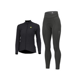 ALÉ Cycling winter set - WARM RACE+ESSENTIAL - black