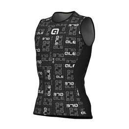 ALÉ Cycling tank top - VELA ACTIVE - white/black