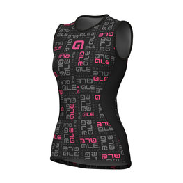 ALÉ Cycling tank top - VELA ACTIVE - black/pink