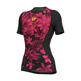ALÉ Cycling short sleeve t-shirt - SARTANA LADY  - pink/black