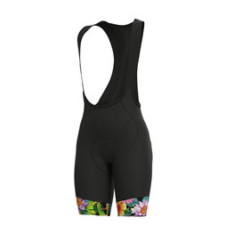 ALÉ Cycling bib shorts - LAB FLOWER LADY - black