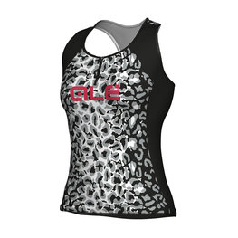ALÉ Cycling sleeveless jersey - ALÉ AGGUATO LADY - white/black