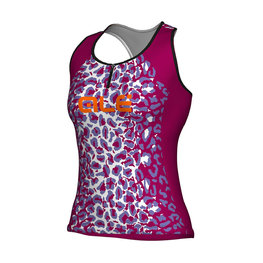 ALÉ Cycling sleeveless jersey - ALÉ AGGUATO LADY - white/pink