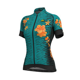 ALÉ Cycling short sleeve jersey - SAVANA LADY - orange/green