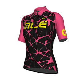 ALÉ Cycling short sleeve jersey - CRACLE LADY  - black/pink
