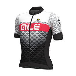 ALÉ Cycling short sleeve jersey - HEXA - white/black