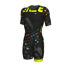 ALÉ Cycling overal - LONG TRI STELLE - black/multicolour