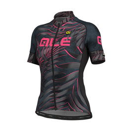 ALÉ Cycling short sleeve jersey - SUNSET LADY - black/pink