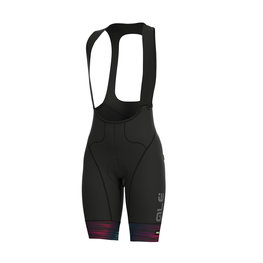 ALÉ Cycling bib shorts - THE END LADY - black/multicolour
