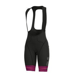 ALÉ Cycling bib shorts - THE END LADY - black/purple