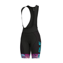ALÉ Cycling bib shorts - SAVANA LADY  - black/blue/pink