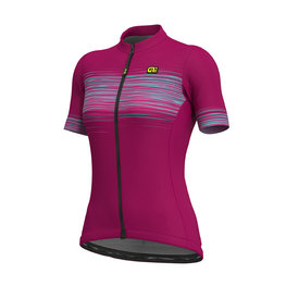 ALÉ Cycling short sleeve jersey - START LADY  - pink/blue