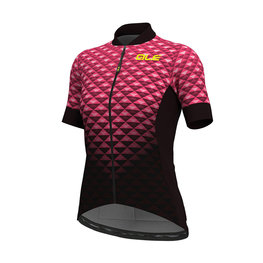 ALÉ Cycling short sleeve jersey - HEXA LADY  - pink/black