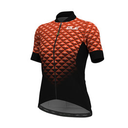 ALÉ Cycling short sleeve jersey - HEXA LADY  - orange/black