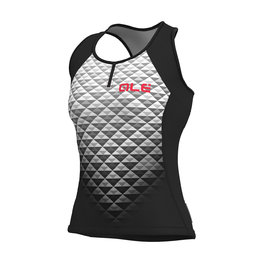 ALÉ Cycling sleeveless jersey - HEXA LADY  - black/white