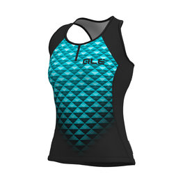 ALÉ Cycling sleeveless jersey - HEXA LADY  - black/blue