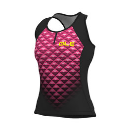 ALÉ Cycling sleeveless jersey - HEXA LADY - black/pink