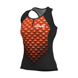ALÉ Cycling sleeveless jersey - HEXA LADY  - orange/black