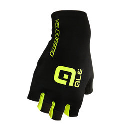 ALÉ Cycling fingerless gloves - VELOCISSIMO  - yellow/black