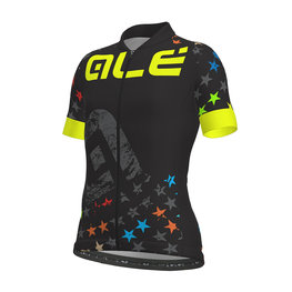 ALÉ Cycling short sleeve jersey - STEELE KIDS - yellow/black