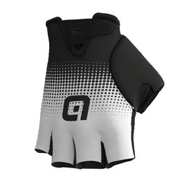 ALÉ Cycling fingerless gloves - DOTS  - black/white