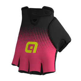 ALÉ Cycling fingerless gloves - DOTS  - pink/black