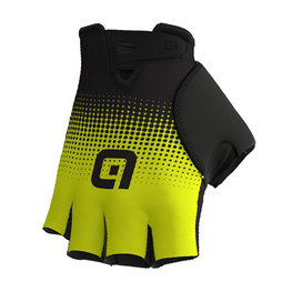 ALÉ Cycling fingerless gloves - DOTS  - yellow/black