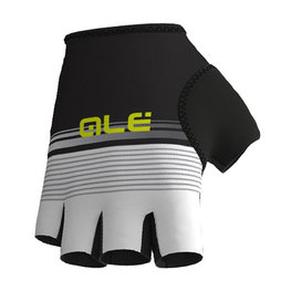 ALÉ Cycling fingerless gloves - CLASSICHE DEL NORD - white/black
