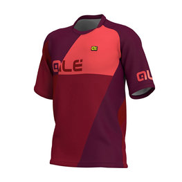 ALÉ Cycling short sleeve jersey - RAMPAGE MTB - purple/pink