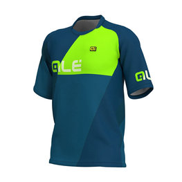 ALÉ Cycling short sleeve jersey - RAMPAGE MTB - blue/green