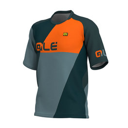 ALÉ Cycling short sleeve jersey - RAMPAGE MTB - grey/orange