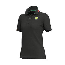 ALÉ Cycling short sleeve t-shirt - POLO LADY  - black