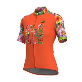 ALÉ Cycling short sleeve jersey - LAB FLOWER LADY - orange