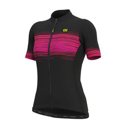ALÉ Cycling short sleeve jersey - START LADY  - black/pink