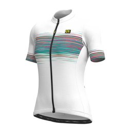 ALÉ Cycling short sleeve jersey - START LADY - white