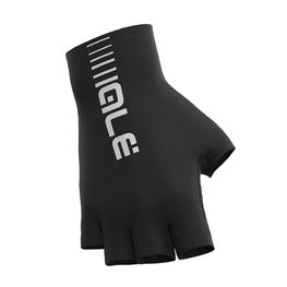 ALÉ Cycling fingerless gloves - SUNSELECT CRONO - black/white