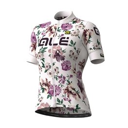 ALÉ Cycling short sleeve jersey - FIORI LADY - white