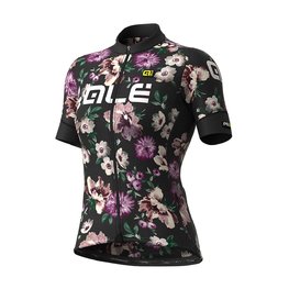 ALÉ Cycling short sleeve jersey - FIORI LADY - black