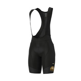 ALÉ Cycling bib shorts - LIPS LADY - gold/black