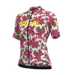 ALÉ Cycling short sleeve jersey - ROSES LADY - pink/white
