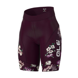 ALÉ Cycling shorts without bib - FIORI LADY - bordeaux