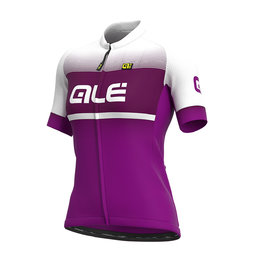 ALÉ Cycling short sleeve jersey - BLEND LADY - white/purple