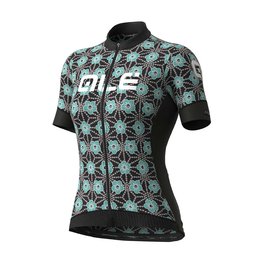 ALÉ Cycling short sleeve jersey - GARDA LADY - black/turquoise