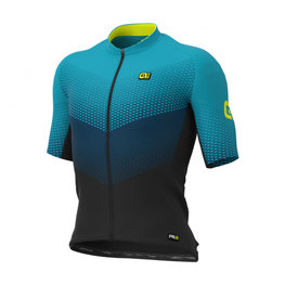 ALÉ Cycling short sleeve jersey - DELTA - black/blue/light blue
