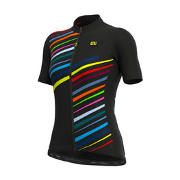 ALÉ Cycling short sleeve jersey - FLASH LADY - black