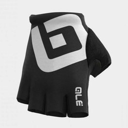 ALÉ Cycling fingerless gloves - AIR - white/black