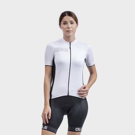ALÉ Cycling short sleeve jersey and shorts - COLOR BLOCK LADY - white/black