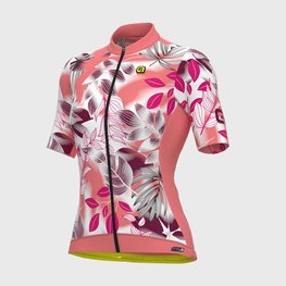 ALÉ Cycling short sleeve jersey - PR-S GARDEN LADY - pink/bordeaux/white