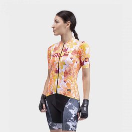 ALÉ Cycling short sleeve jersey - PR-R AMAZZONIA LADY - bordeaux/red/orange/white/yellow