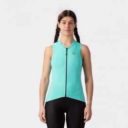 ALÉ Cycling sleeveless jersey - COLOR BLOCK LADY - light blue
